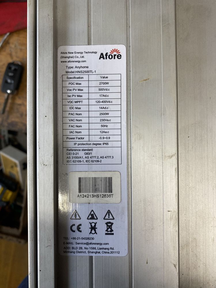 Мережевий інвертор Afore HNS2500TL-1 2.5кВт