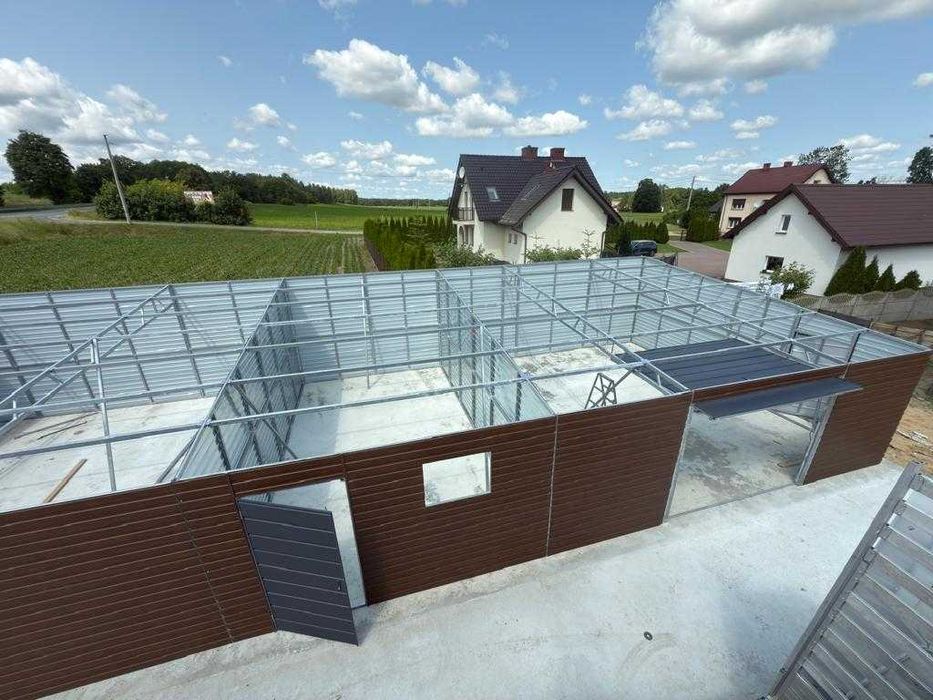 Garaż Blaszany Drewnopodobny Hala wiata 12x6 12x7 9x7 9x8 10x6 11x6