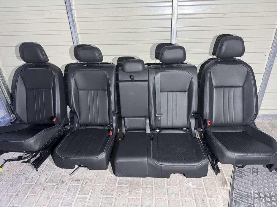 Spzedam komplet foteli czarna skóra vw tiguan r-line allspace