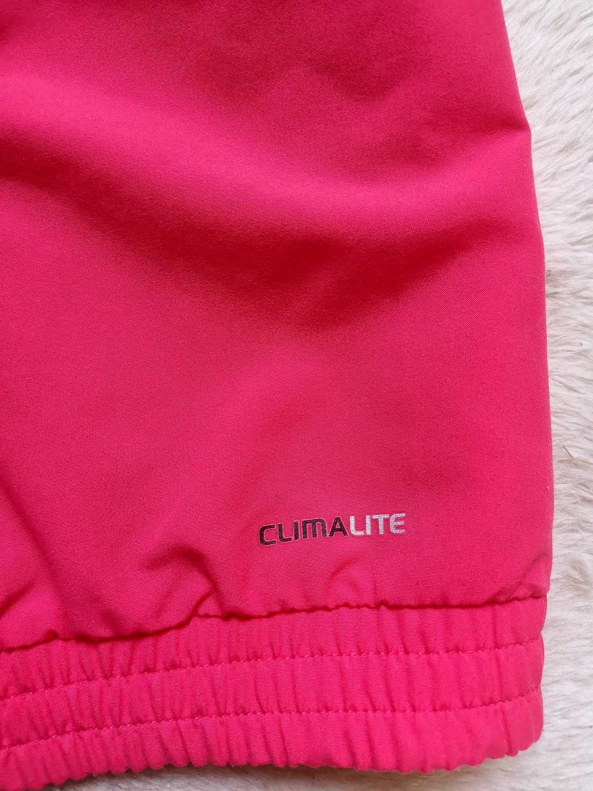 Malinowa cienka kurtka sportowa Adidas Climalite XS 34 wiatrówka bluza