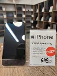 Smartfon Telefon Apple iPhone X 64GB Space Gray stan bdb gwarancja