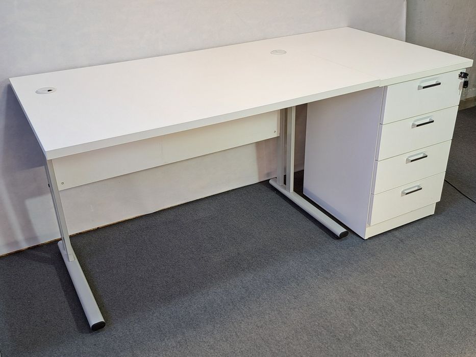 Biurko proste SVENBOX 120x80  plus dostawka 50x80cm