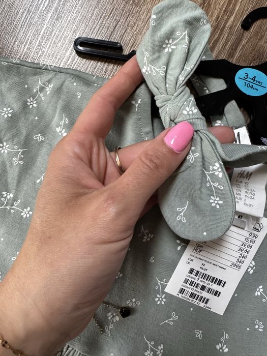 Letnia sukienka dla dziewczynki z opaską h&m 92