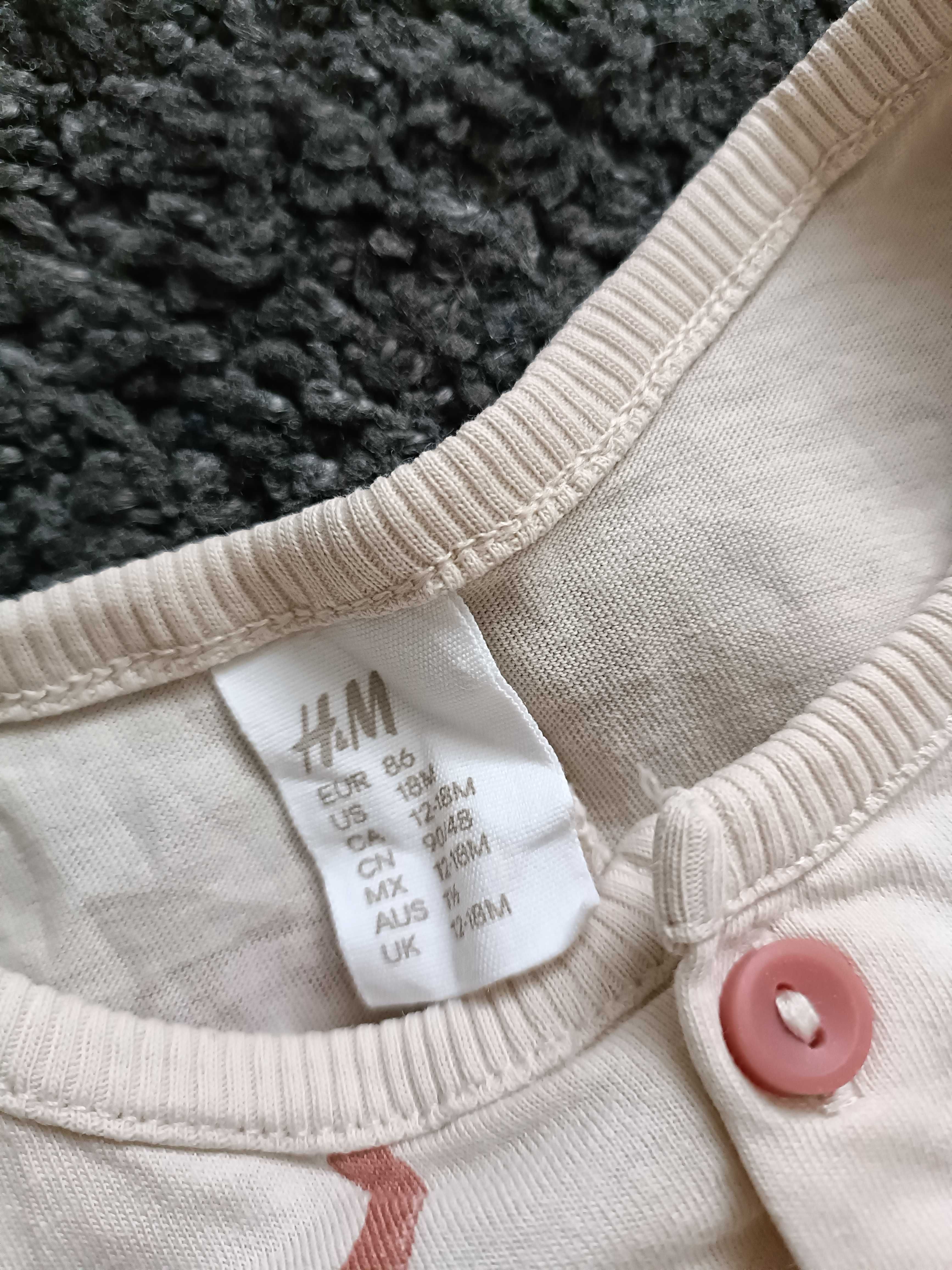 Strój w małpki, kombinezon na ramiączka H&M 86
