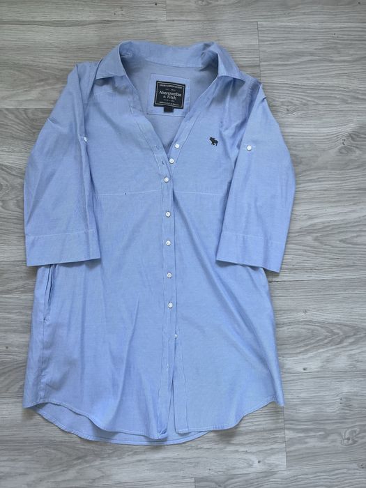 Koszula damska w niebiesko-białe paseczki Abercombie & Fitch r. M