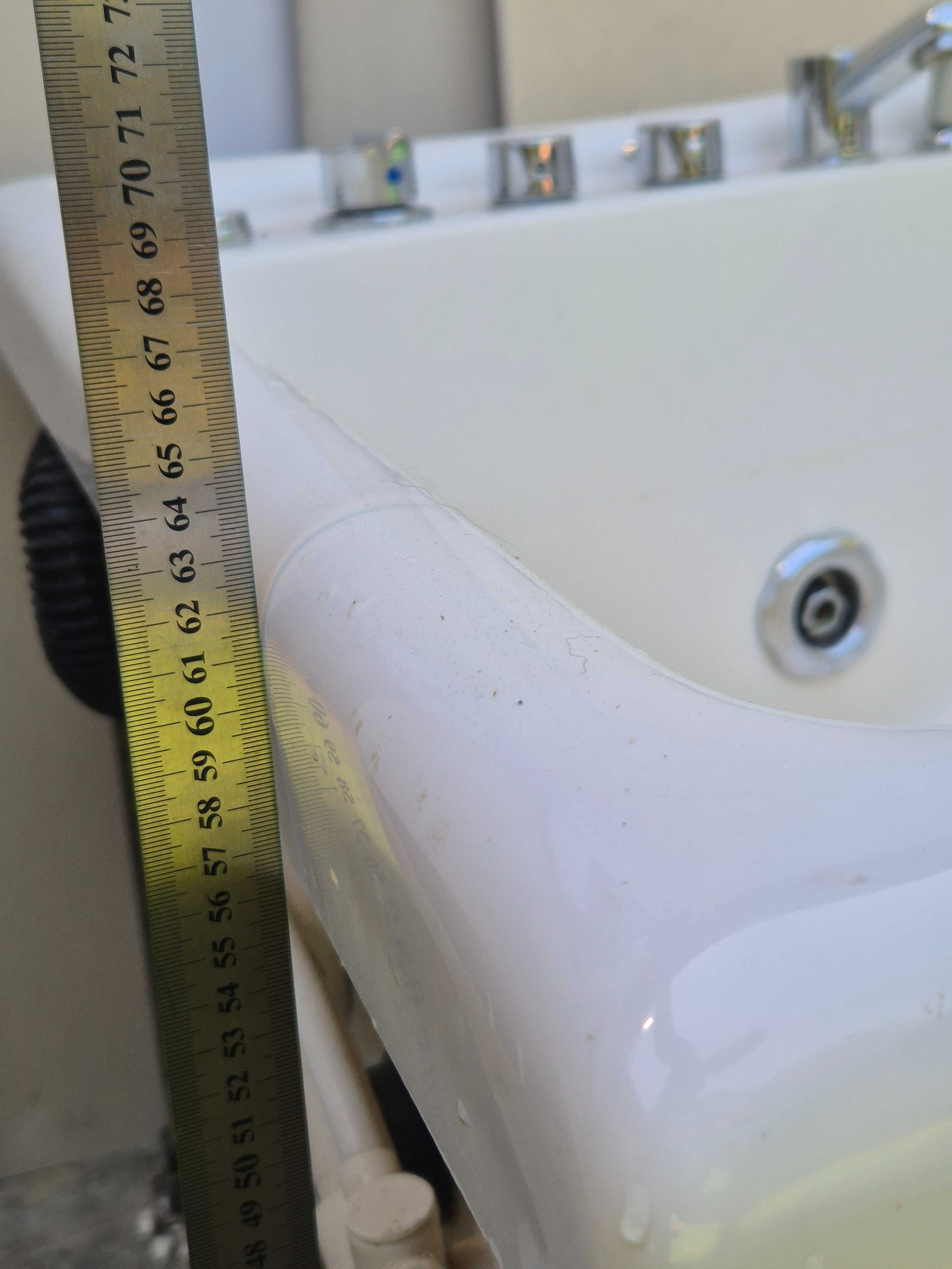 Wanna z hydromasażem łazienkowa 160×80 z zaglowkiem