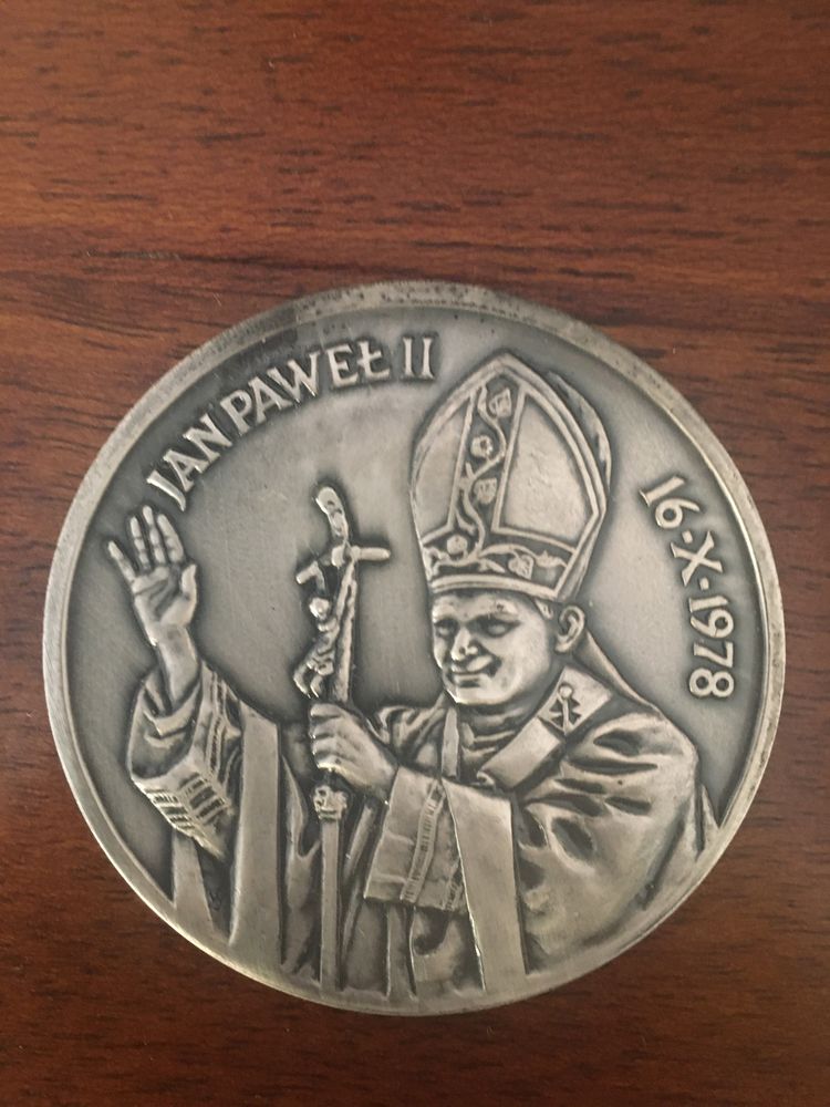 Medal kolekcjonerski Jan Paweł II miedziany srebrzony