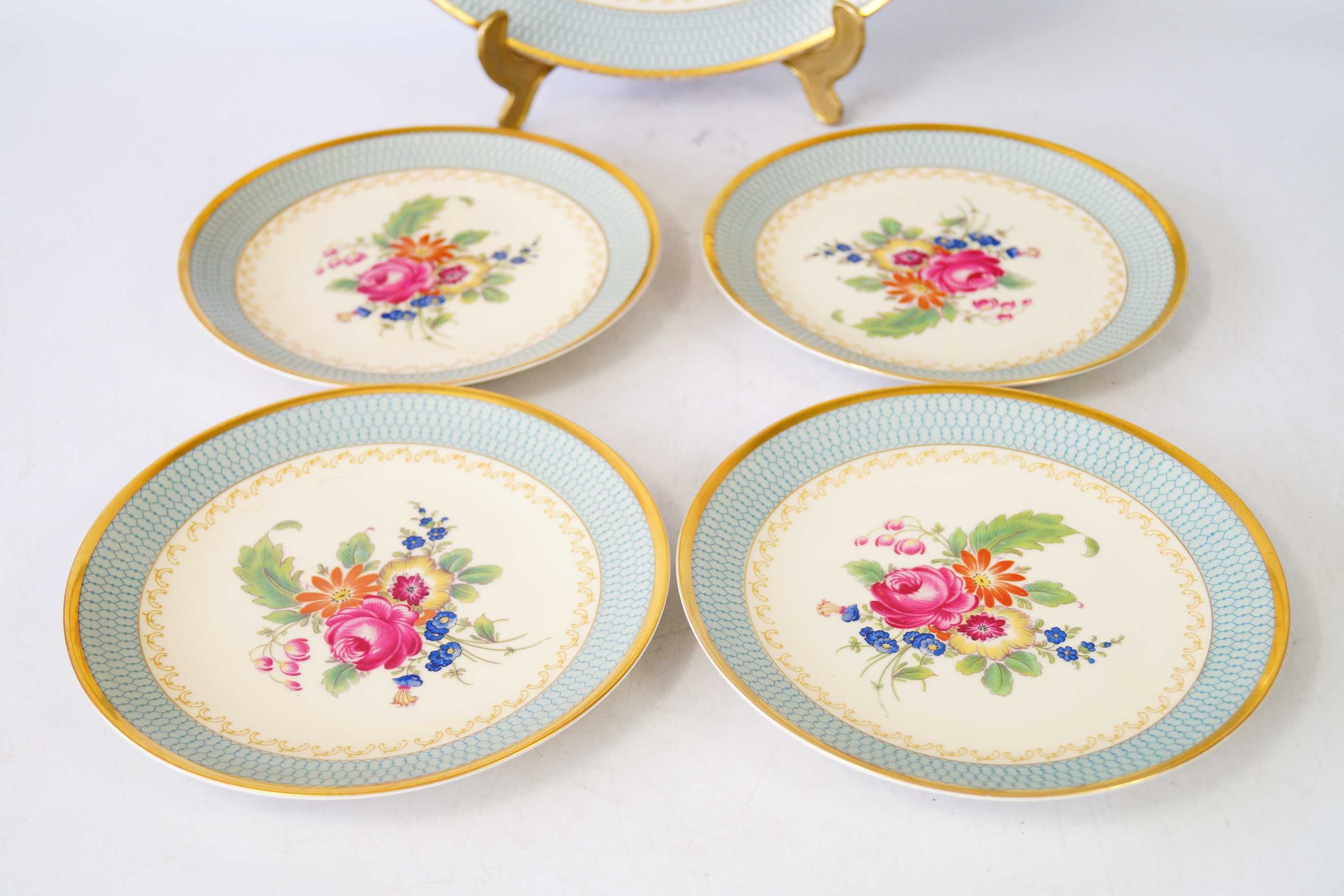 THOMAS IVORY komplet pater porcelanowych kwiaty