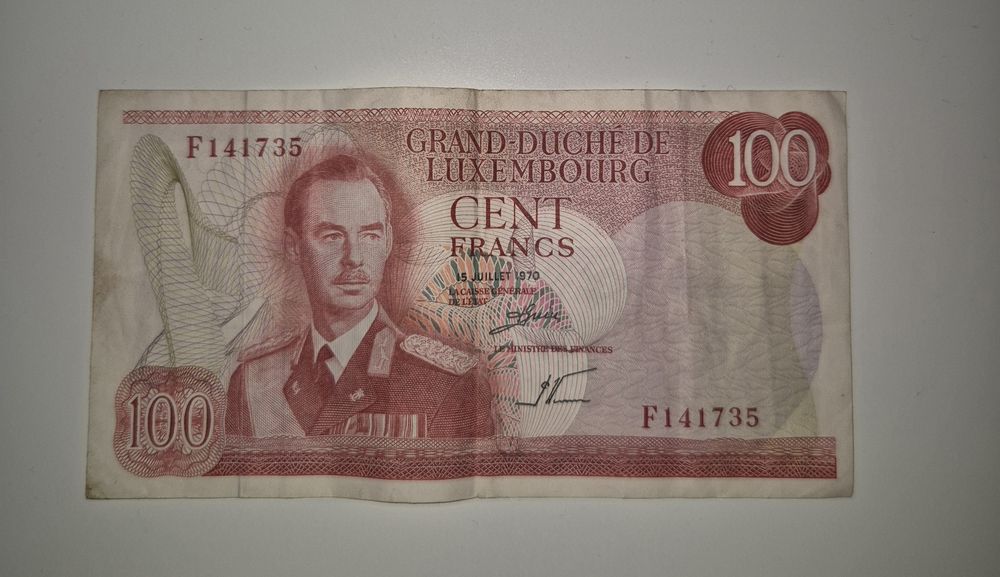 Nota de 100 Francos Luxemburgo (1970)