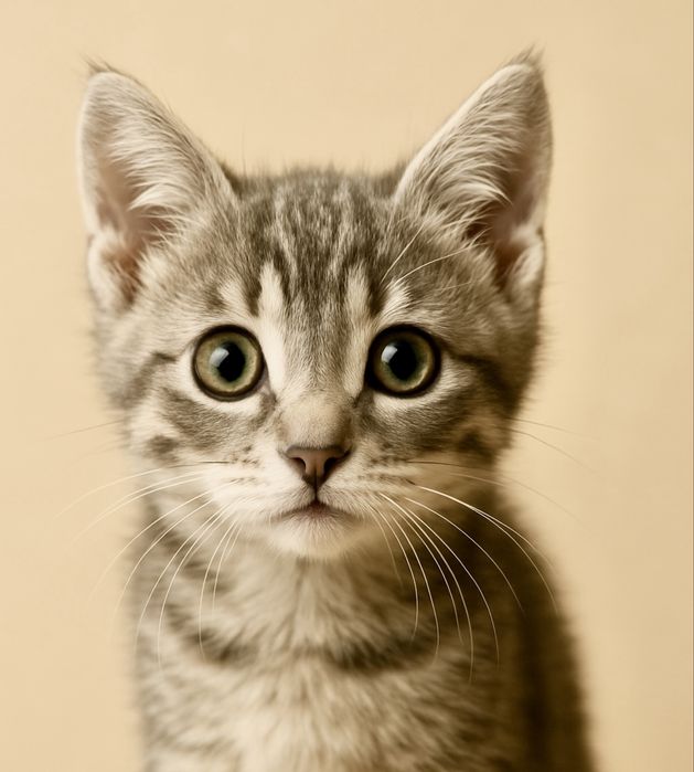 Тигровый котенок 2.5 мес серый табби котята кішечка кошеня