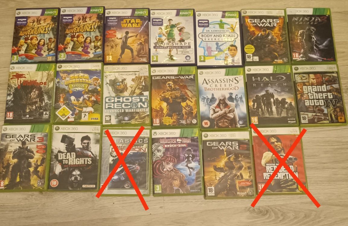 Gry do konsoli Xbox 360 + gry Kinect