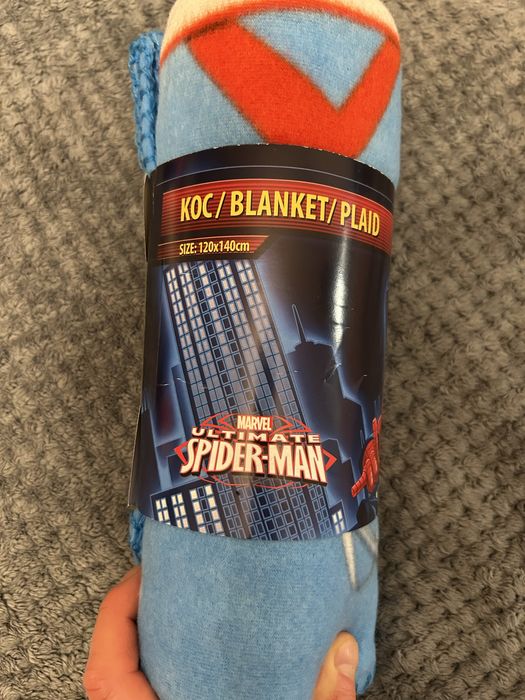 Koc spiderman dla dzieci nowy polarowy z metkami