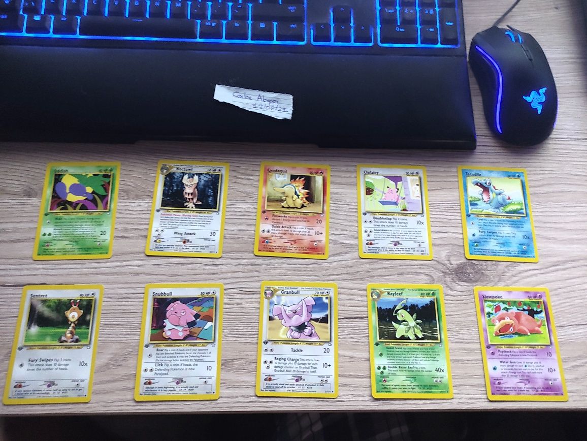 Pokemon Conjunto Cartas 1st Edition Neo Gen Inglês