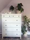 Hemnes Komoda, 6 szuflad, biała, 108x131 cm