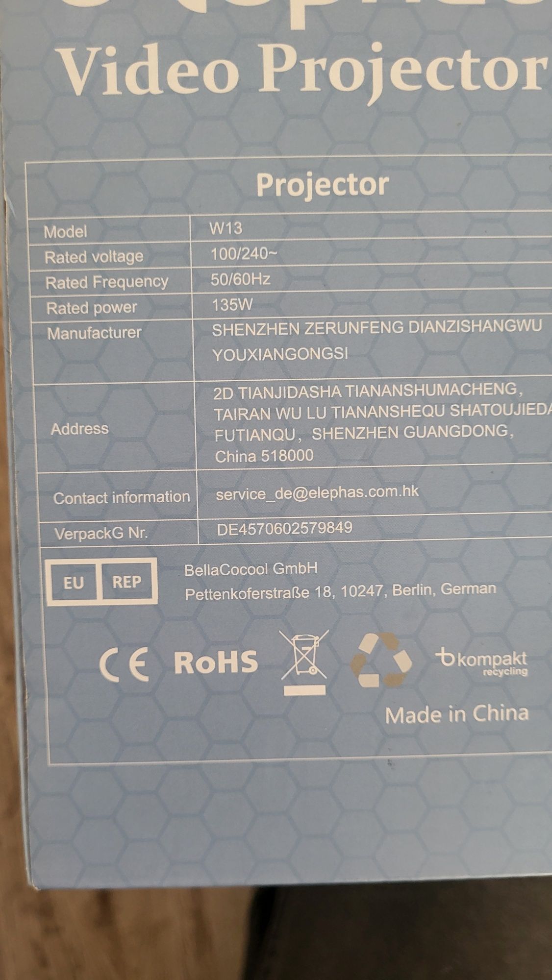 Projektor LED elephas w13
