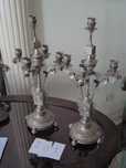 Par de candelabros antigos em prata Século XIX(Espanha)