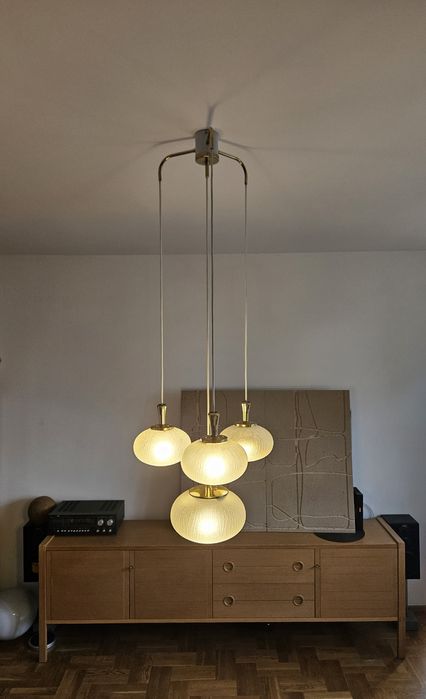 Żyrandol kaskadowy lampa kaskadowa sufitowa vintage mid century modern