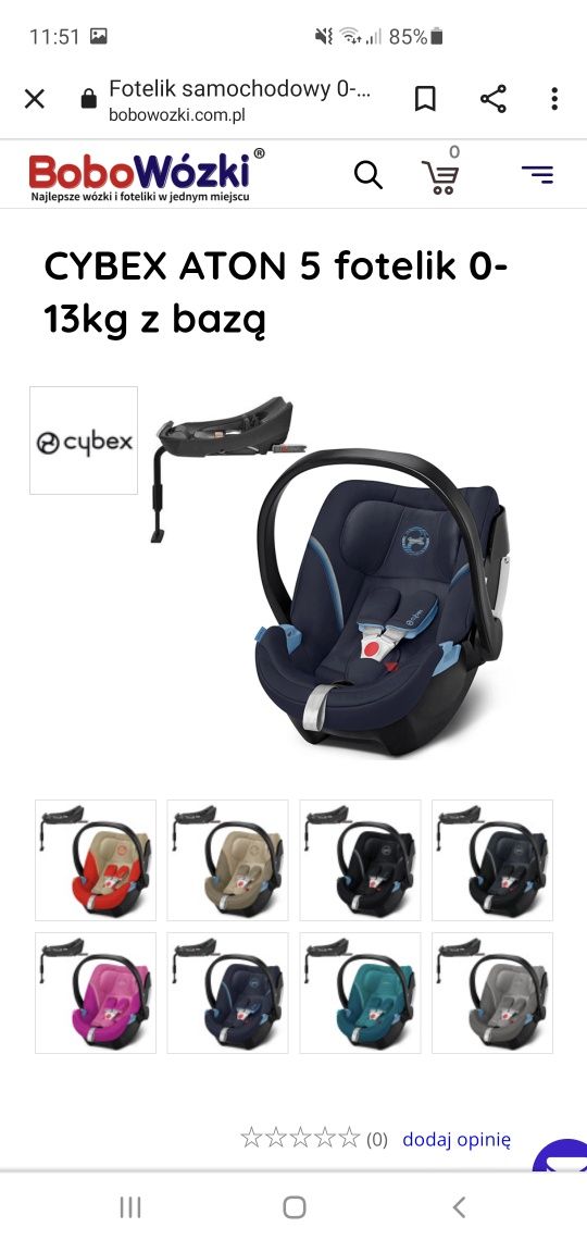 Cybex aton 5 + baza