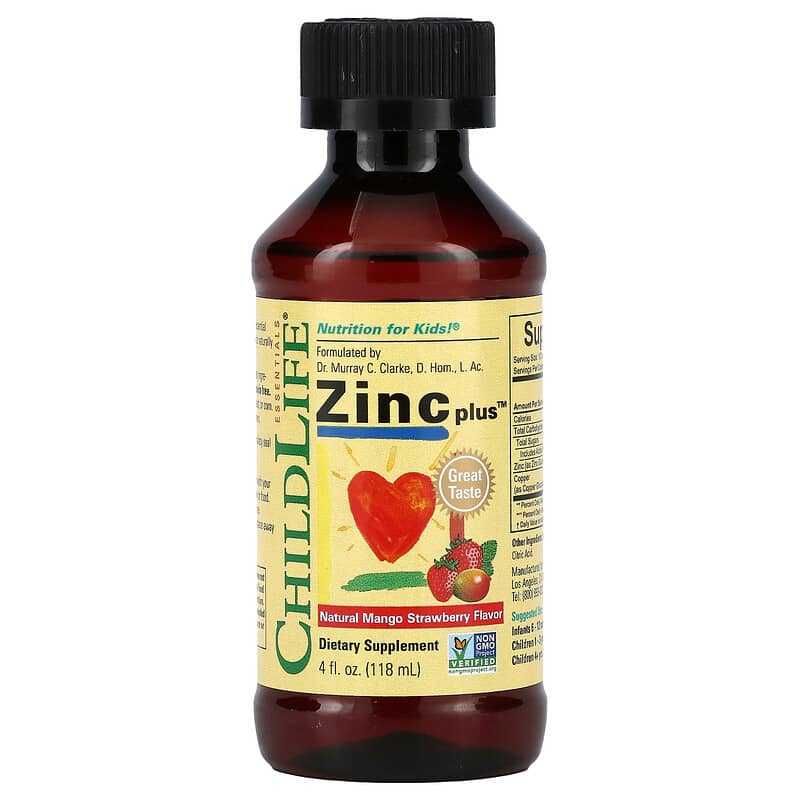ChildLife Essentials Zinc Plus жидкий цинк для детей. 118 мл