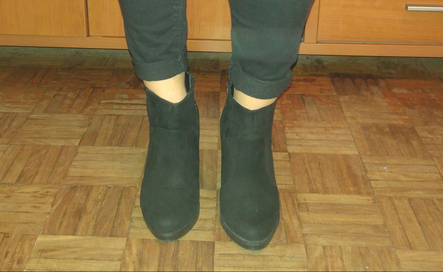 Botins pretos Zara