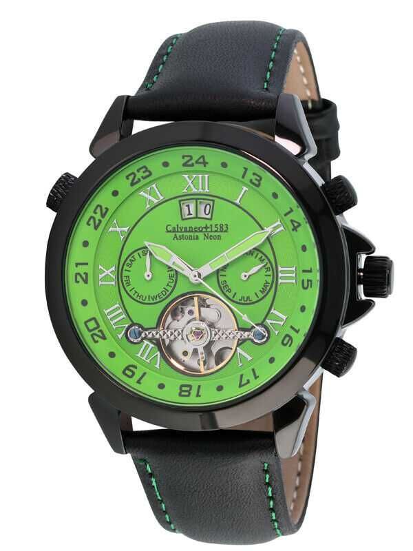 Zegarek Męski Automatyczny Calvaneo 1583 Astonia Neon Green.