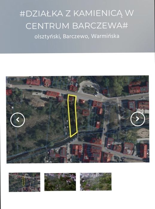 Działka w centrum Barczewa ul. Warmińska