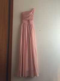 Vestido rosa cerimónia