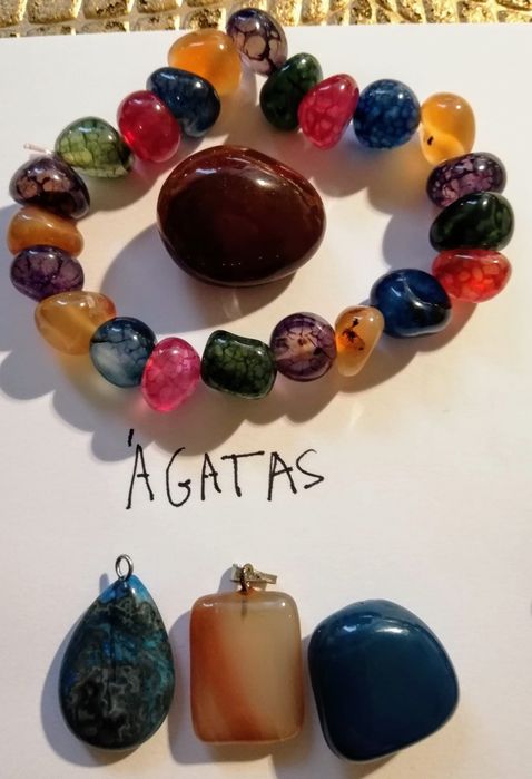 Pulseiras cristais citrino _aventurina_jade_cornalina_pirita_quartzo f