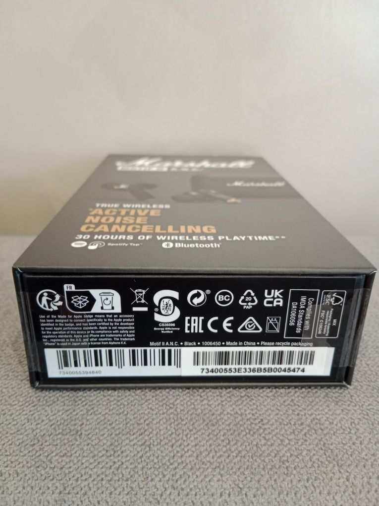 Навушники Marshall Motif II A.N.C. Black Bluetooth