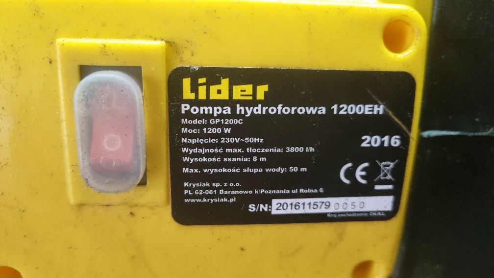 Pompa hydroforowa Liider 1200 EH