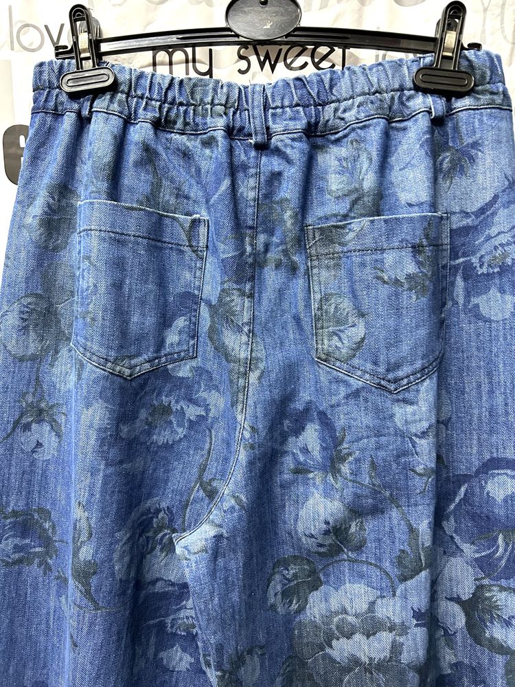 Джинсы палаццо в цветы, Италия 46- 50 ( L/XL)