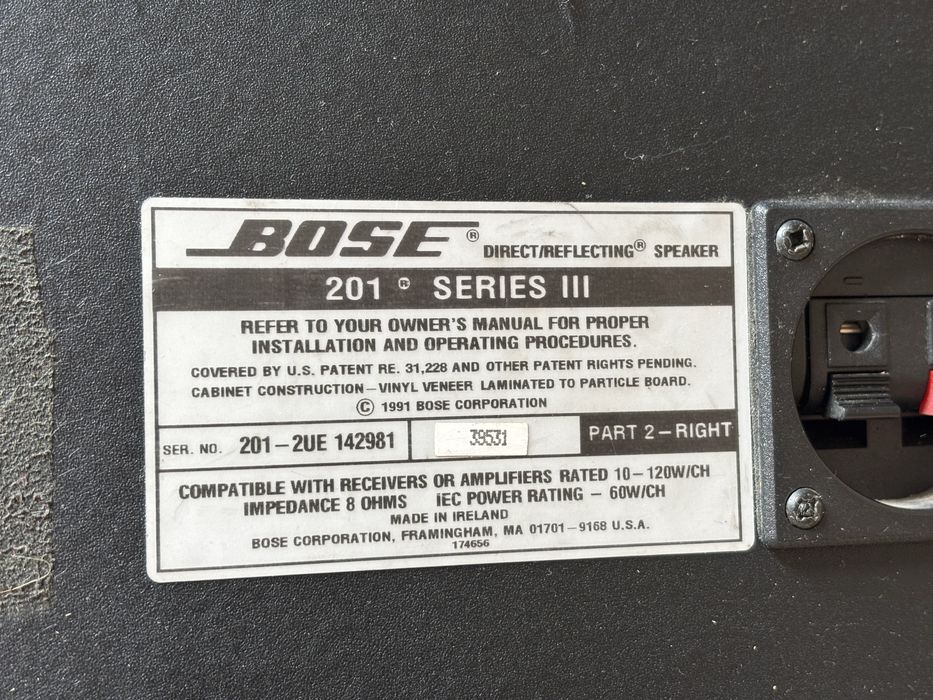 Bose 201 series III glosniki kolumny