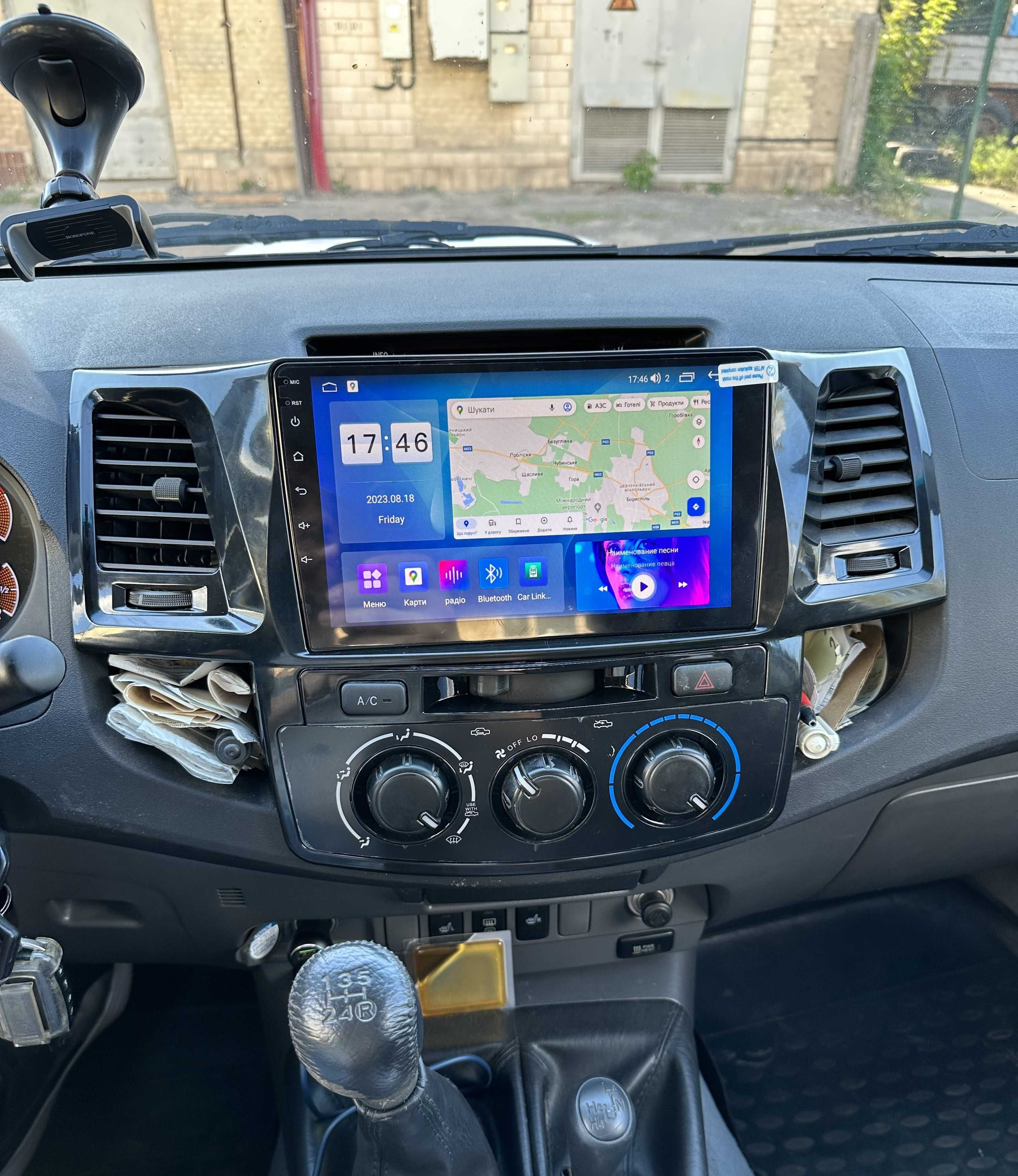 Магнітола Toyota Hilux ,CarPlay,8 ядер, Q-Led екран ,слот під SIM