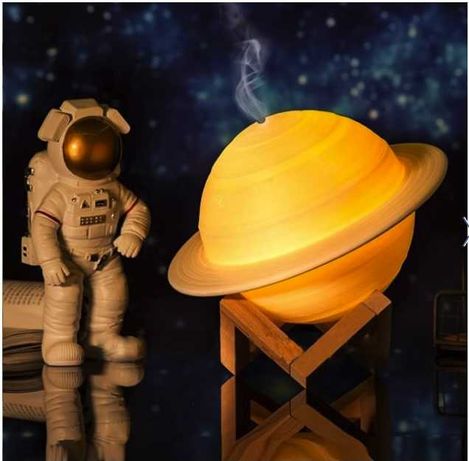 Увлажнитель воздуха светильник ночник Сатурн с LED подсветкой от USB