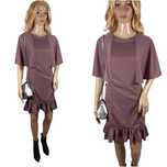 Nowa fioletowa sukienka falbana 38,M/40,L PrettyLittleThing