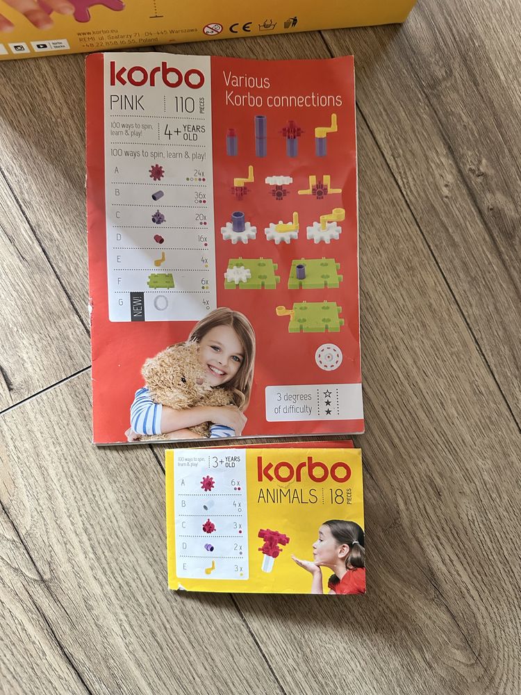 Korbo Pink i Animals klocki