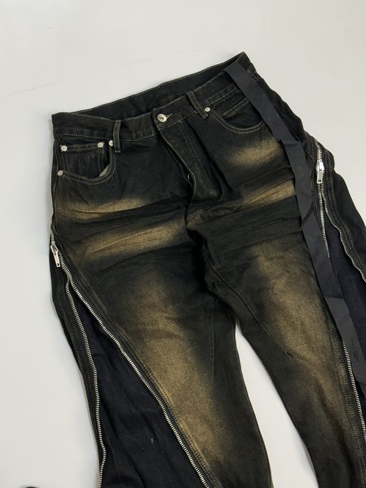 Rick Owens BANANA boot cut faded opium archive джинси сині джинсы клеш