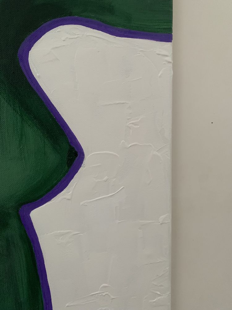 Obraz Akrylowy /Zielony/Fioletowy/Biały