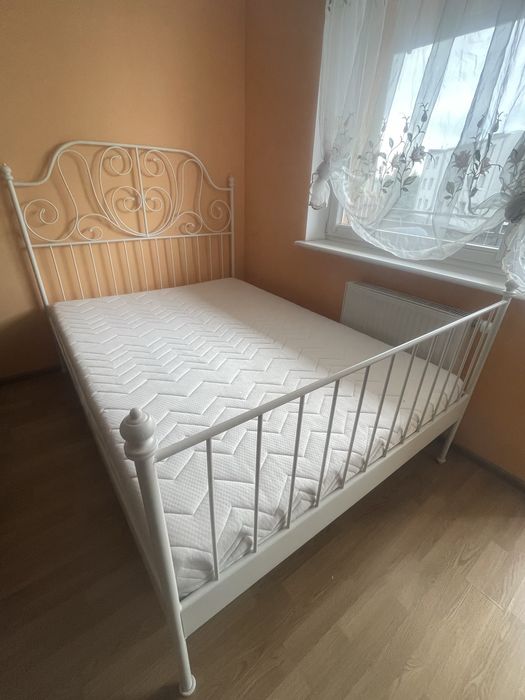Łóżko Ikea LEIRVIK rama plus materac
