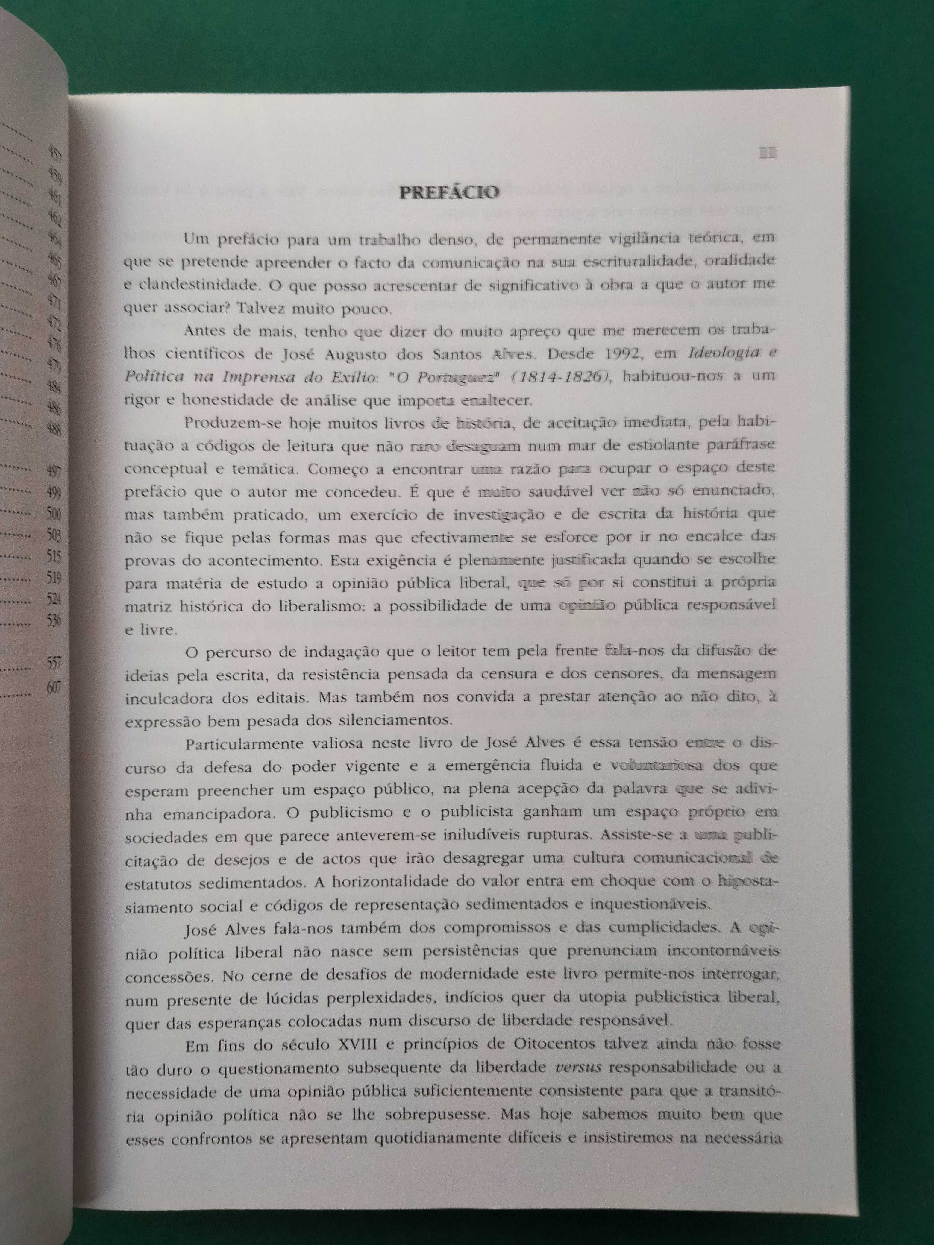 A Opinião Pública em Portugal (1780 a 1820) -José Augusto dos S. Alves