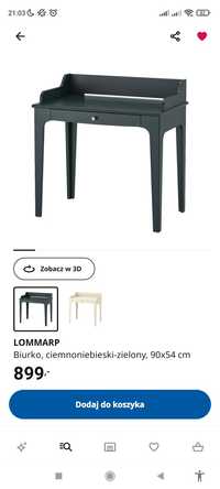 Biurko IKEA stan idealny Lommarp