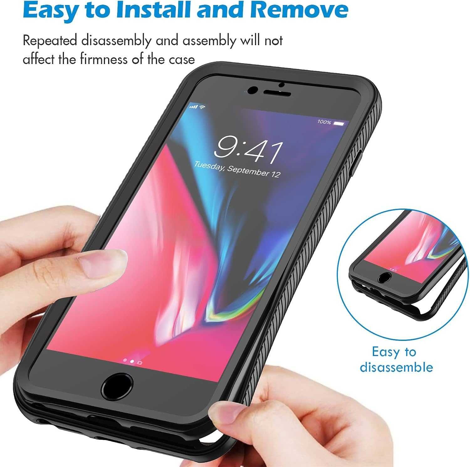 CENHUFO etui do iPhone 8 Plus/ 7 Plus/ 6s Plus / 6 Plus 360 pancerne