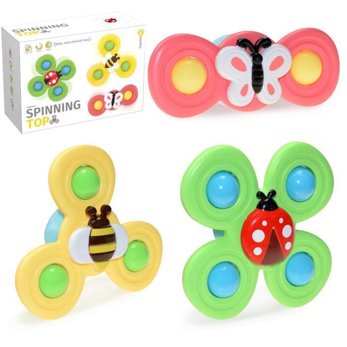 3 przyssawki sensoryczne grzechotka spinner 26-07A