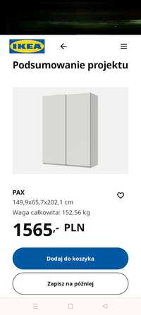 Szafa IKEA Pax 150x202x65