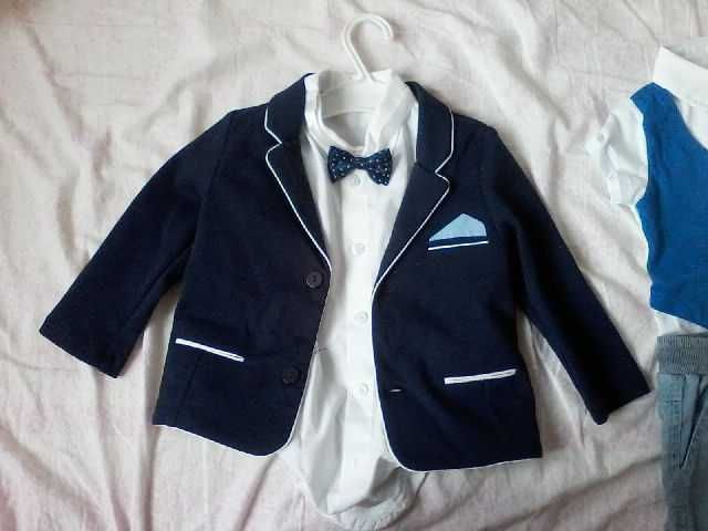 Ubranko do chrztu świętego, elegancki strój na 80cm.