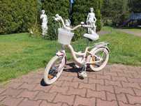 Rower dziecięcy Sun Baby Flower 16 cali dla dziewczynki - różowy