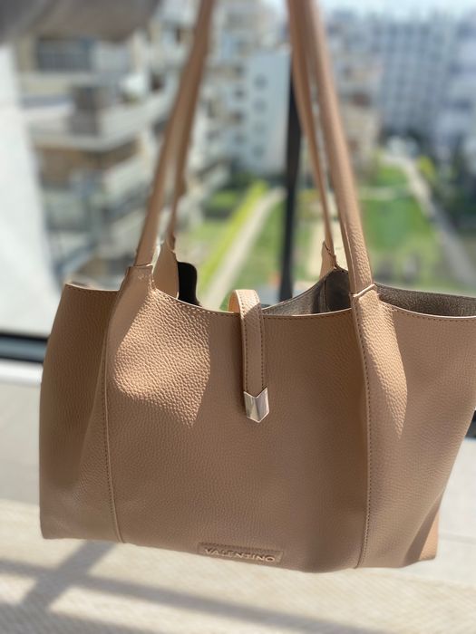 Torebka Valentino shopper beżowa ecru praktycznie nowa