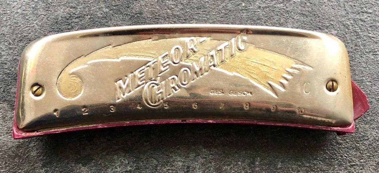 Винтажная губная гармошка Vermona Meteor - Chromatic
