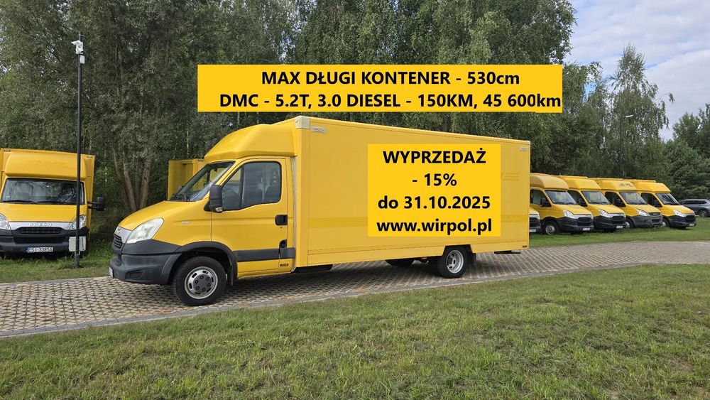 Iveco DAILY V, KONTENER DHL POCZTOWY, EURO5  MAXI DŁUGI, 50C15, 3.0 145KM, Zabudowa SOMMER, 45 600km, serwisowany