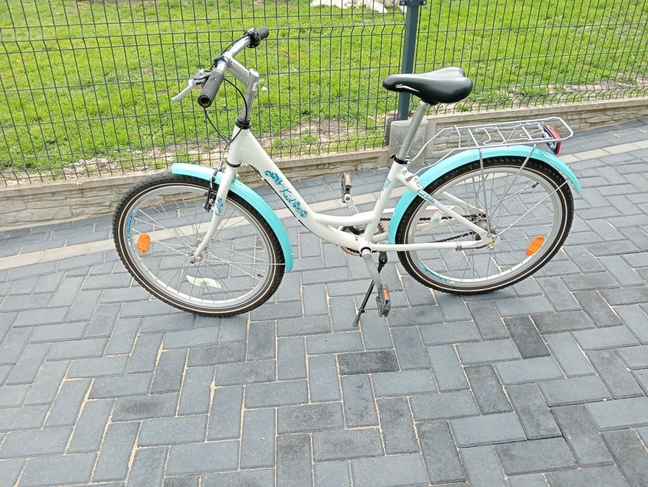 Rower miejski niebiesko bialy